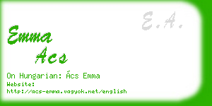 emma acs business card